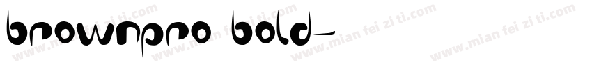 brownpro bold字体转换